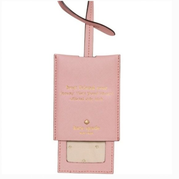 Kate Spade Wedding Belles Best Friends Pink Luggage Tag nwt/nwot - Picture 1 of 4